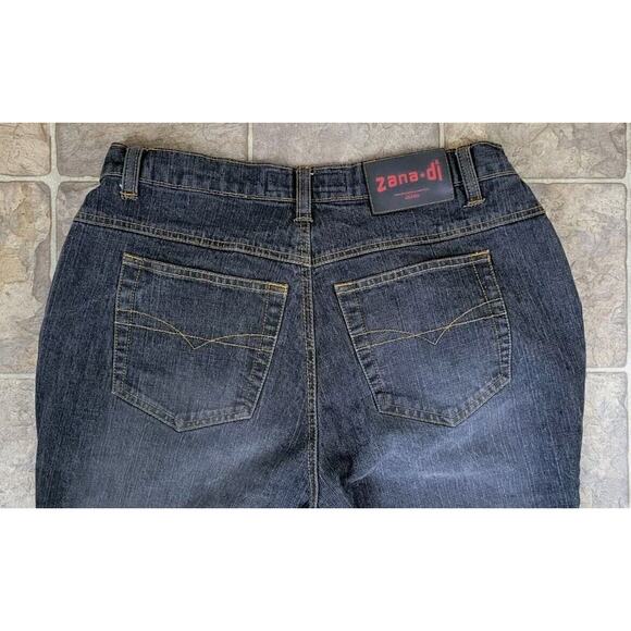 Y2K Zana Di Flare Bootcut Jeans Womens Size 16 Charcoal Gray Denim Stretch Retro - Picture 4 of 10